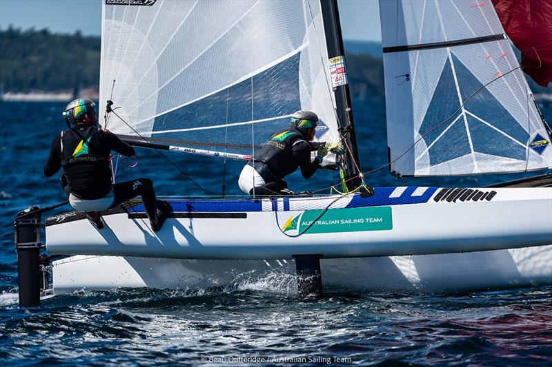 Jason Waterhouse and Lisa Darmanin - 49er, 49erFX and Nacra 17 World Championships - photo © Beau Outteridge