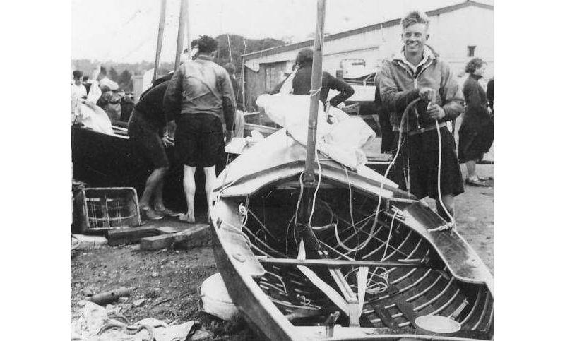 A young Charles Currey with one of his own National 12s - photo © Currey Family