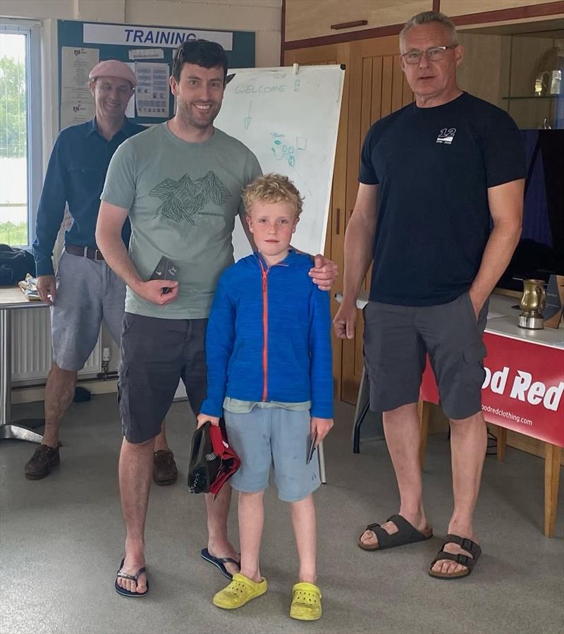 Overall winners, Chris and Seb Day, with Ed Willett (right) and David Harris (left) - photo © Lyla Jacobs