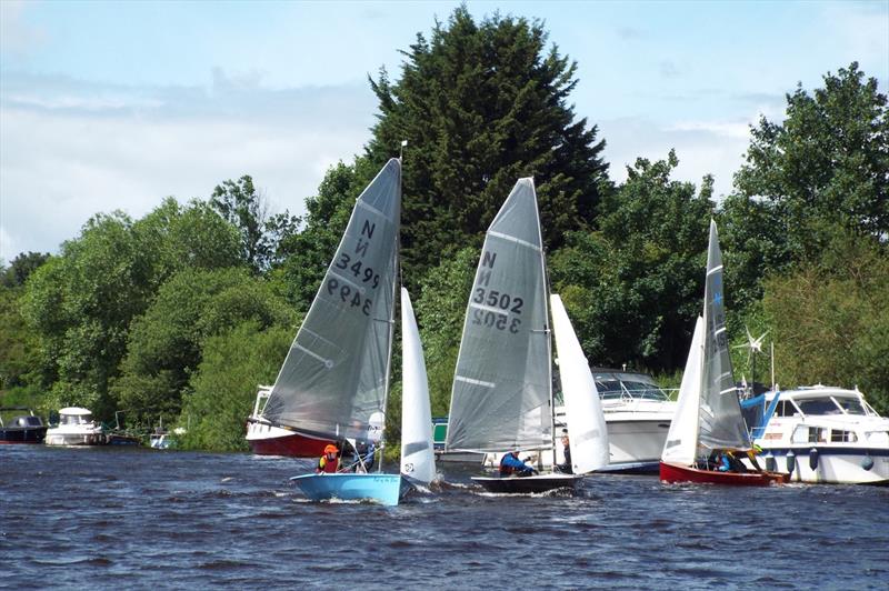 Close race for the lead of race 1 before a capsize changed that - N12 Naburn Paddle event at Yorkshire Ouse - photo © Alison Hampshire