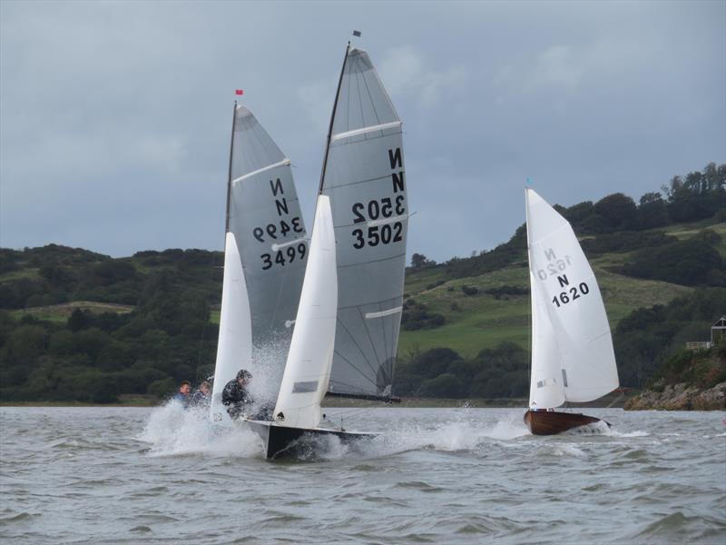 Overall winners Tim and Chris Hampshire with second place Philip and Trudie Mitchell close behind with vintage winner Richard Colbeck and Matthew Wherry close behind during the Scottish National 12 Championship at Solway Yacht Club - photo © John Sproat