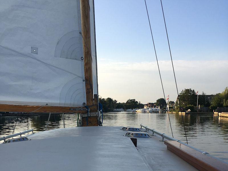 Approach to Horning - Sailing (mis)adventures on the Norfolk Broads - photo © Liz Potter