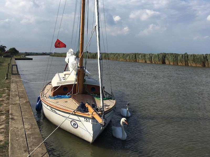 Lunch stop at the Stracey Arms - Sailing (mis)adventures on the Norfolk Broads photo copyright Liz Potter taken at  and featuring the Gaffers class