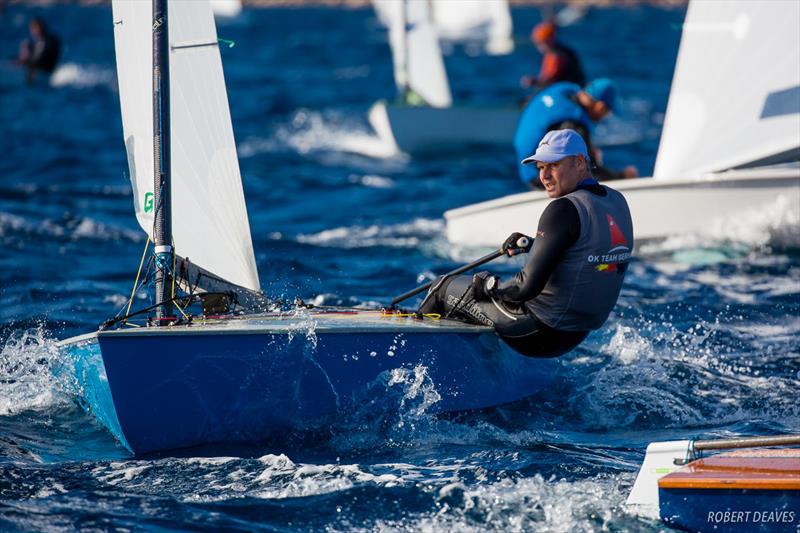 Sonke Behrens - 2018 OK Dinghy European Championship - Day 1 photo copyright Robert Deaves taken at  and featuring the OK class