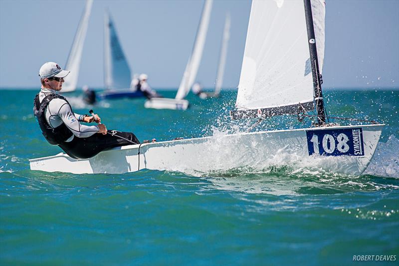 Josh Armit - 2019 Symonite OK Dinghy World Championship photo copyright Robert Deaves taken at Wakatere Boating Club and featuring the OK class