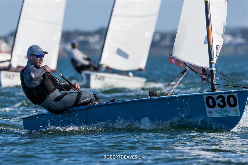 Andy Davis, GBR on day 1 of the 2024 OK Dinghy World Championship Brisbane - photo © Robert Deaves / www.robertdeaves.uk