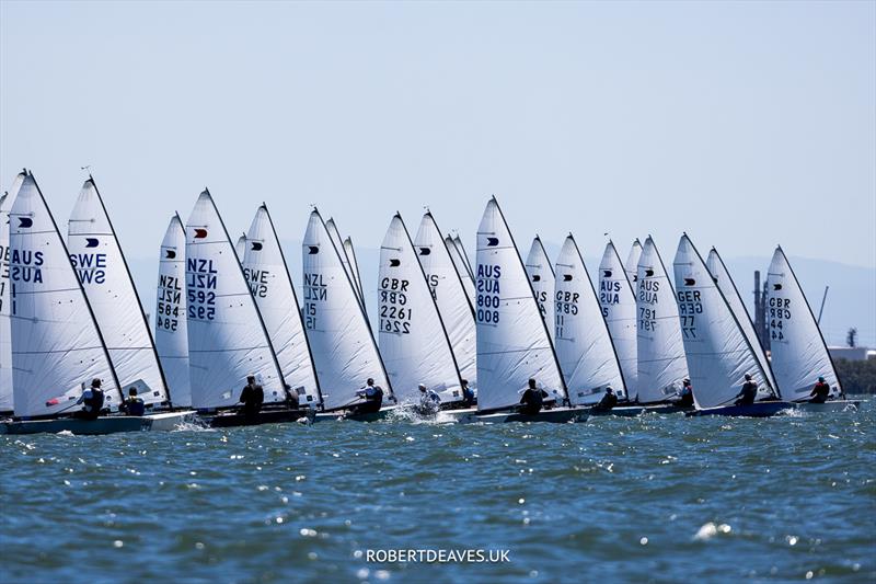 Race 9 in the 2024 OK Dinghy World Championship Brisbane - photo © Robert Deaves / www.robertdeaves.uk