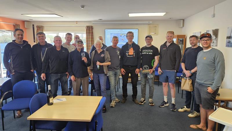Celebrating OK legend Alan Atkin's 85th birthday during the OK Class 'Sprints' at Burghfield Sailing Club photo copyright Peter Blackman taken at Burghfield Sailing Club and featuring the OK class