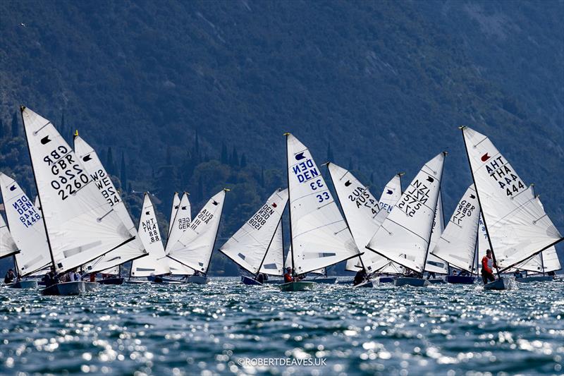 OK Dinghy Worlds at Lake Garda - Practice Race photo copyright Robert Deaves / www.robertdeaves.uk taken at Circolo Vela Arco and featuring the OK class