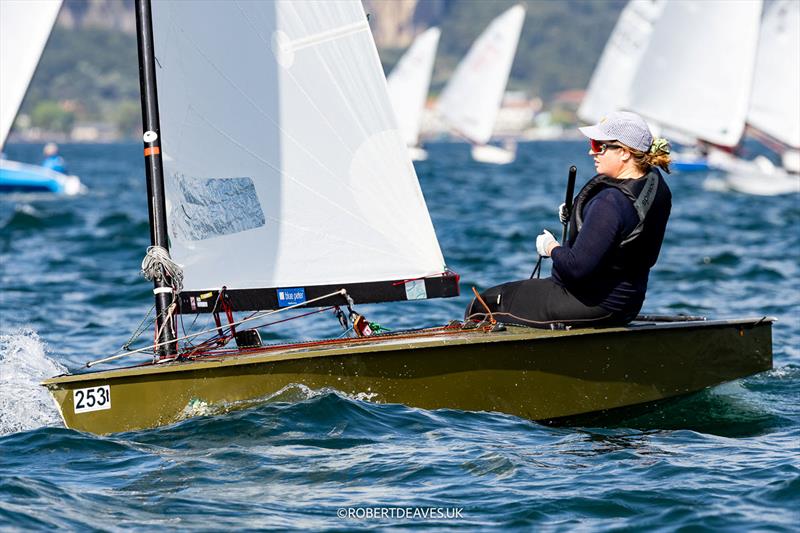 OK Dinghy Worlds at Lake Garda Day 1 - Sofie Boel, DEN - photo © Robert Deaves / www.robertdeaves.uk