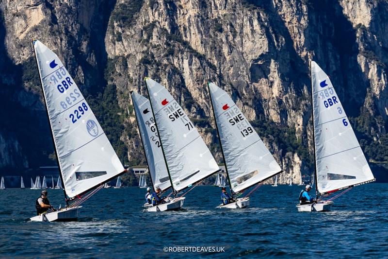 OK Dinghy Worlds at Lake Garda Day 5 - Close at the front photo copyright Robert Deaves / www.robertdeaves.uk taken at Circolo Vela Arco and featuring the OK class