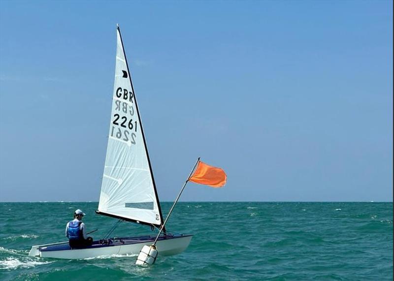 Nick Craig crosses the line to win OK Dinghy Thailand Open Nationals 2026 - photo © RVYC