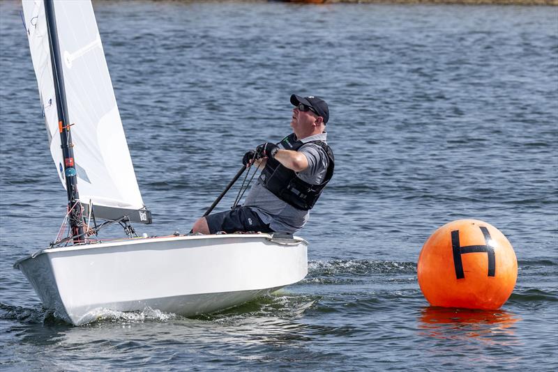 James Dyas during the OK Dinghy River Championships at Upper Thames Sailing Club - photo © Tony Ketley