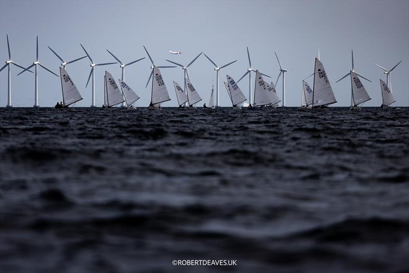 Racing on day 1 of the OK Dinghy Worlds in Denmark - photo © Robert Deaves / www.robertdeaves.uk