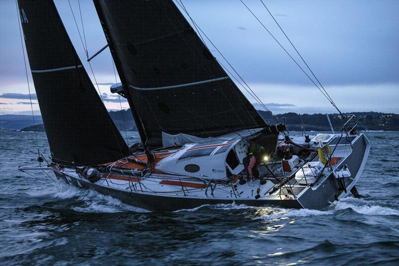 Cole Brauer finishing the Ocean Racing Global Solo Challenge - Coruna - Spain - 2024 photo copyright James Tomlinson / Cole Brauer Ocean Racing taken at Real Club Náutico de Cádiz and featuring the Open 40 class