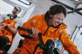 Francesca Clapcich grinds the winches onboard 11th Hour Racing Team's IMOCA &copy; Amory Ross 11th Hour Racing The Ocean Race