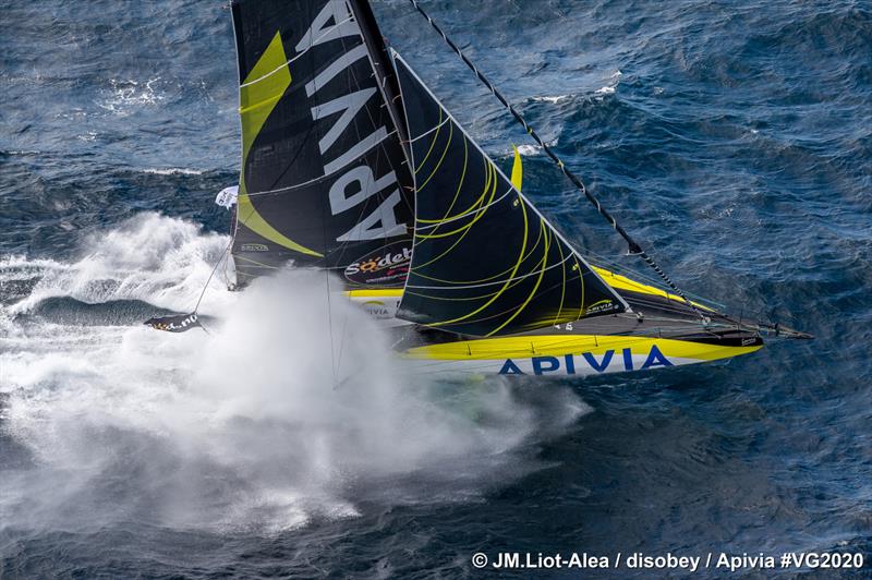 Charlie Dalin on Apivia leads the Vendée Globe - photo © JM-Liot-Alea / disobey / Apivia #VG2020
