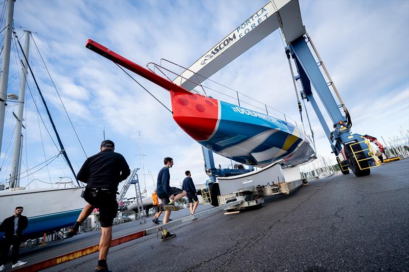 The new 11th Hour Racing IMOCA is revealed photo copyright Amory Ross / 11th Hour Racing taken at  and featuring the IMOCA class