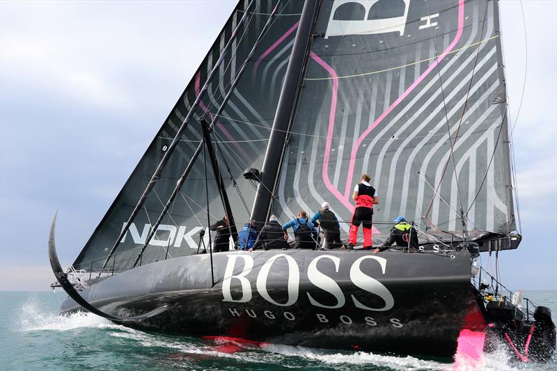 Alex Thomson brings Hugo Boss to Jersey - photo © Debbie Brown