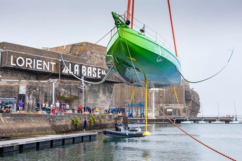 Skipper Kevin Escoffier launches his IMOCA, HOLCIM-PRB photo copyright Eloi Stichelbaut - polaRYSE / HOLCIM-PRB taken at  and featuring the IMOCA class