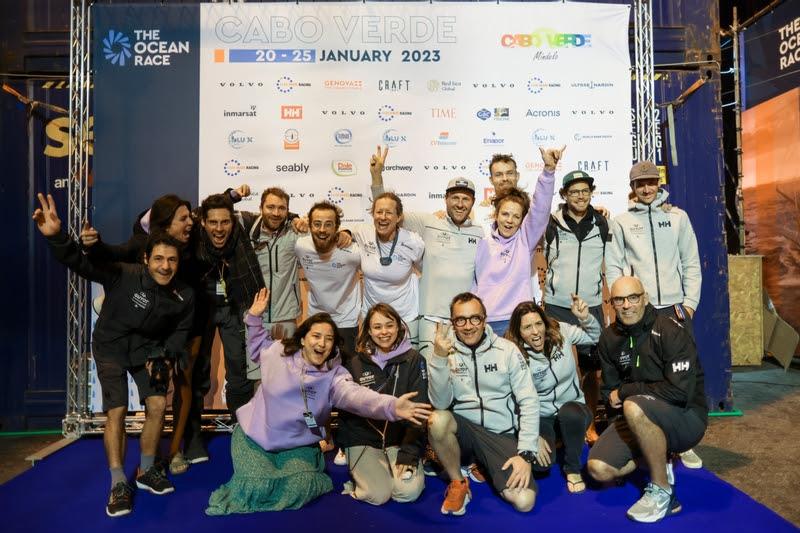 22 January 2023, GUYOT environnement - Team Europe, last IMOCA to arrive in Cabo Verde.annie photo copyright Sailing Energy / The Ocean Race taken at  and featuring the IMOCA class