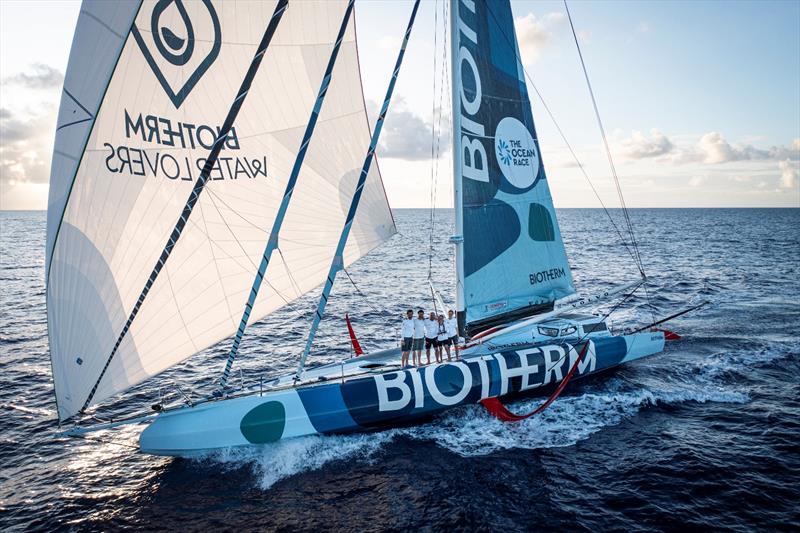 3 February 2023, Leg 2 onboard Biotherm. Drone view - photo © Anne Beauge / Biotherm