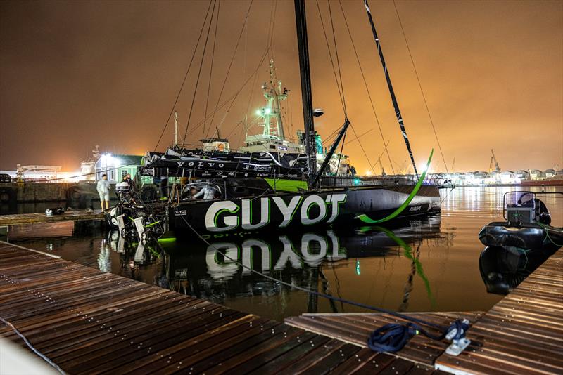 The Ocean Race 2022-23 - 4 March 2023, Leg 3. GUYOT environnement - Team Europe's arrives in Cape Town for repair photo copyright Felix Diemer / GUYOT environnement - Team Europe taken at  and featuring the IMOCA class