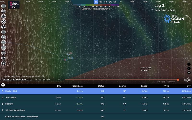 The Ocean Race 2022-23 Leg 3 Tracker - photo © The Ocean Race