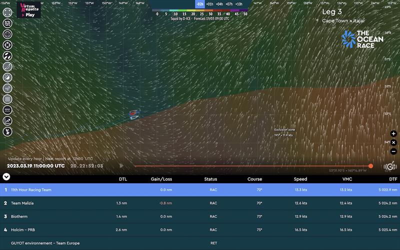 The Ocean Race 2022-23 Leg 3 Tracker - photo © The Ocean Race