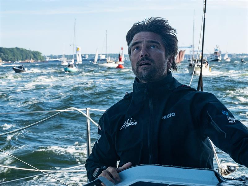The Ocean Race VO65 Sprint Cup 2022-23 - 9 June 2023, Leg 6 Day 1 onboard Team Malizia. Skipper Boris surrounded by spectator boats during the Kiel Fly-By in his home country - photo © Antoine Auriol / Team Malizia / The Ocean Race 