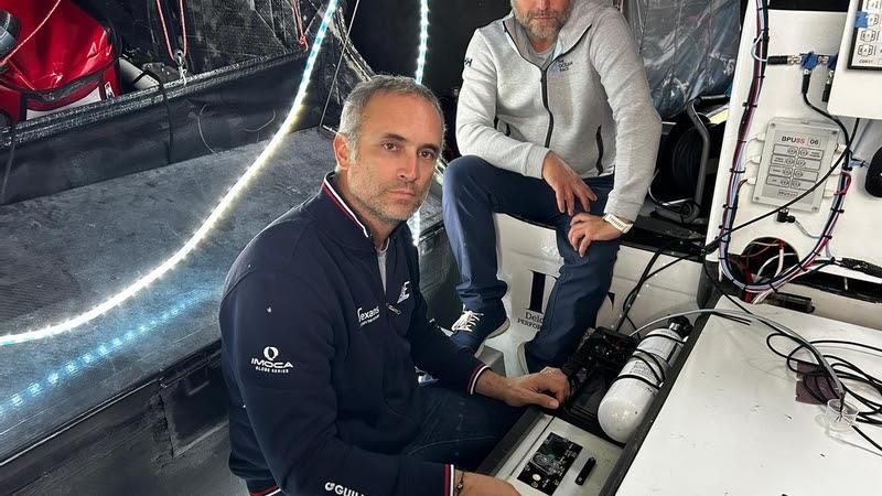 Fabrice Amedeo, skipper of Team Nexans – Art et Fenêtres (II) and Stefan Raimund, Ocean Science Advisor at The Ocean Race - photo © Jean Marie Liot