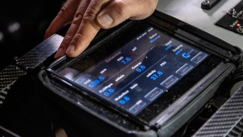 The OceanPack is a specialised instrument with multiple sensors that measure a range of types of data about the ocean photo copyright Cherie Bridges / The Ocean Race taken at  and featuring the IMOCA class