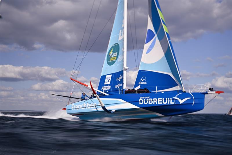 Défi Azimut Speed Runs: Sébastien Simon on Groupe Dubreuil-Air Caraïbes photo copyright Défi AZIMUT / Jean-Marie Liot taken at  and featuring the IMOCA class