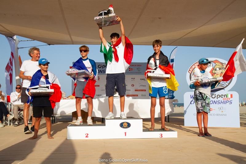 O'pen Skiff World Championship at Rimini - U17 Podium - photo © Elena Giolai / OpenSkiff Italia