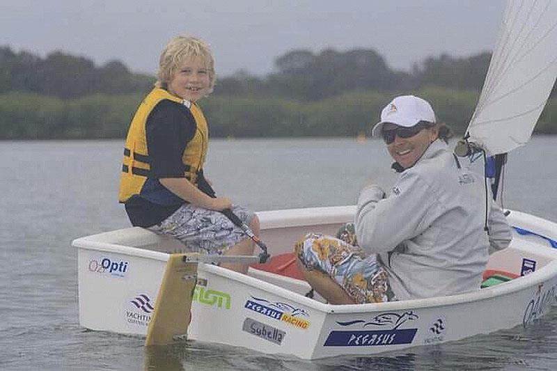 Noosa River coaching a friend's child  - photo © Adrian Finglas
