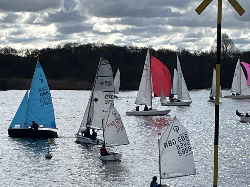 Snowflake Sailing Club Double Handed Open and Single Handed Club Racing photo copyright Roger Hannant taken at Snowflake Sailing Club and featuring the Optimist class