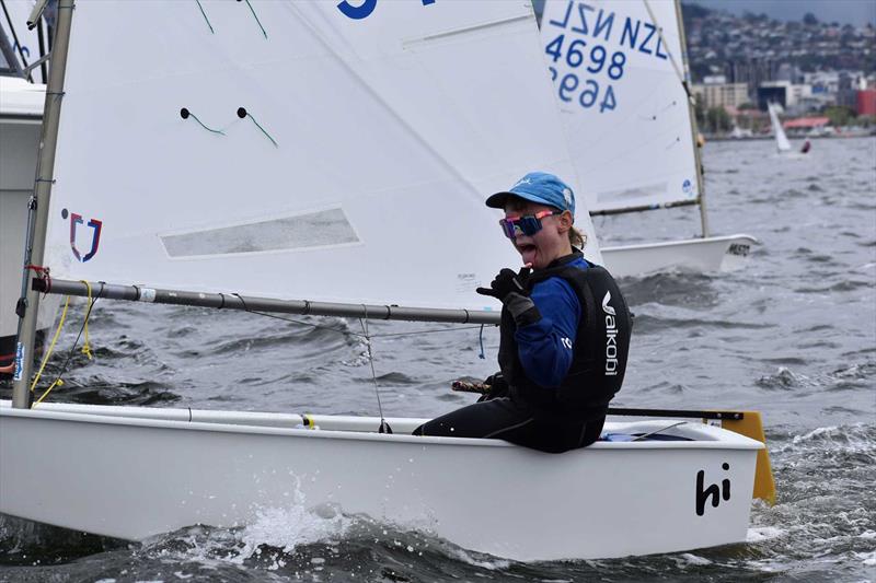 Huon Jones came from behind to win the Intermediate Optimist Fleet - 2026 Musto Australian Optimist Championship - photo © Jane Austin
