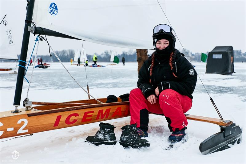 Eva Mägi wins the Optimist class - Junior DN & Ice Optimist World and European Championship in Znin, Poland - photo © Bartosz Modelski