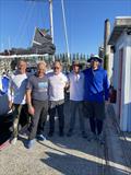 © David Schmidt The `D2WA` delivery crew: Erik Kristen, Erden Eruç, Paul Bieker, Leo Bieker, and the author, in Port Townsend, Washington, 92 hours after departing Ketchikan, Alaska © David Schmidt