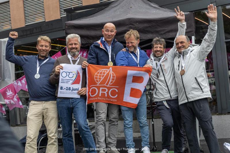 Class B podium: HYRROKKIN (NOR), TETRAKTYS (NOR), LIGHTWORKS (GER) - photo © Trond Teigen - KNS