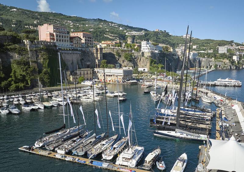 The fleet docked in Marina Piccola Naples ahead of Tre Golfi Sailing Week 2025 - photo © Carlo Borlenghi