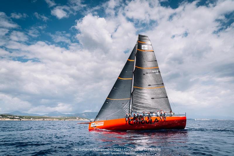 TP52 CRIOULA IV, owned by Eduardo Plass (BRA) - ORC European Championship 2025 at Copa del Rey MAPFRE - Day 2 photo copyright Janis Spurdzins for ORC taken at Real Club Náutico de Palma and featuring the ORC class
