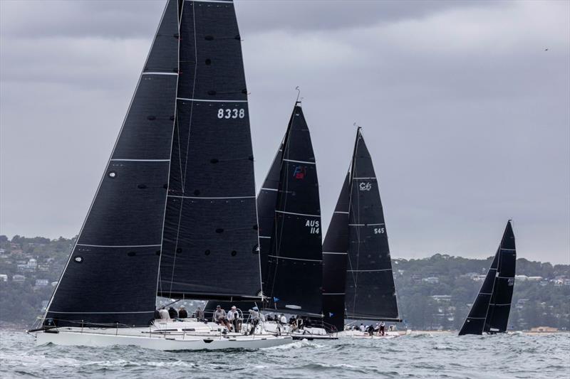 Division 1 yachts with LCE Old School in foreground on day 1 of the Pantaenius Pittwater Regatta - photo © Andrea Francolini / RPAYC