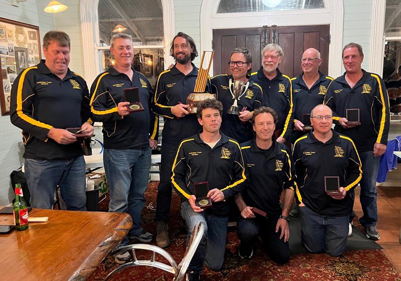 Victorious Australian Team - back row l-r: Peter Darling, Greg Williams, Bryan Anderson, Rohan Nicol. Garry Williams, Mike Church & Kelvin Holdt, front row: Luke Stout, Ben Deed & Neil Waterman - photo © Brian Robinson