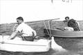 Graham Mander (ahead and to windward) in 1970, in the Father’s Day P Class race at Mount Pleasant Yacht Club © Mander Archives