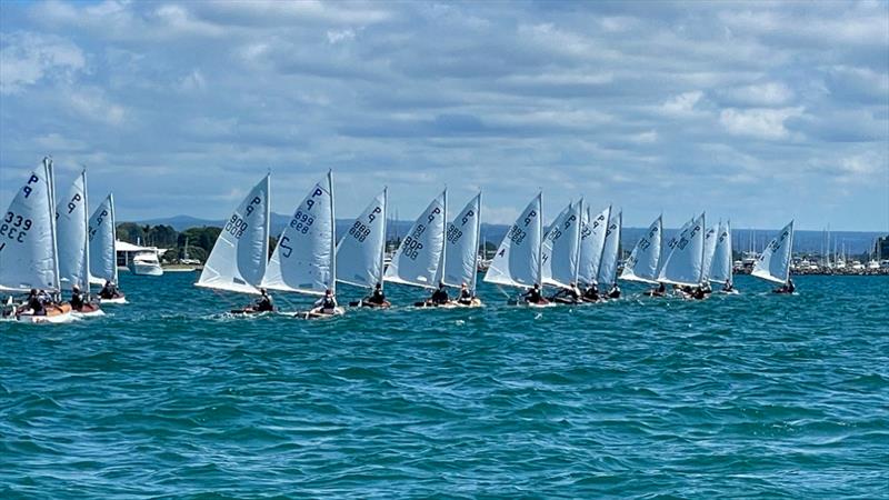 Callum Hyde leads Race 2 -  P class - 2024 Tauranga Cup, January 7, 2024, Tauranga - photo © Gary Smith