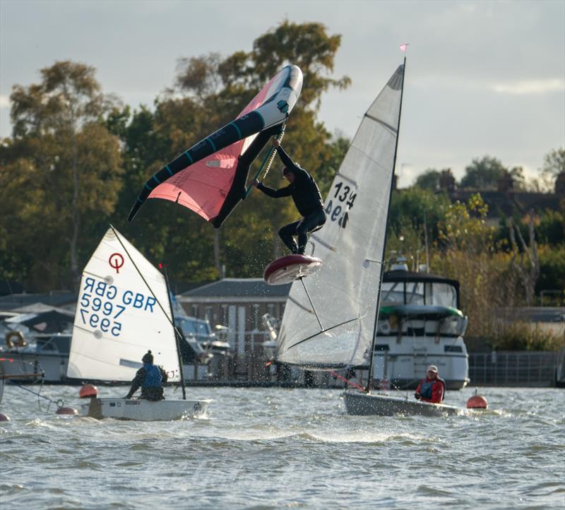 Nick and Foiler during the Phantom Eastern Series Finale at Waveney & Oulton Broad photo copyright Bob Girling taken at Waveney & Oulton Broad Yacht Club and featuring the Phantom class