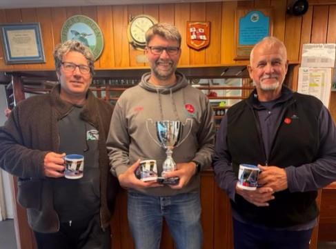Winners (l-r) Simon 2nd, Mike 1st, Alan 3rd in the Classic Phantom Cup at Fishers Green - photo © Angie Meyer Photography