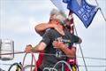 Charlene Howard and Bobby Drummond celebrate completing the Round Britain and Ireland Race © Charlene Howard COllection