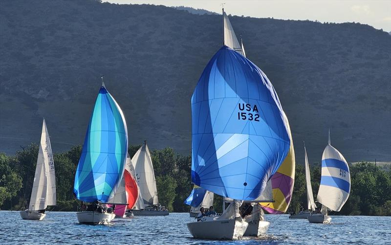 Racecourse action on the waters of Colorado's Chatfield Rreservoir photo copyright Dean Lenz Collection taken at Colorado Sail and Yacht Club and featuring the PHRF class